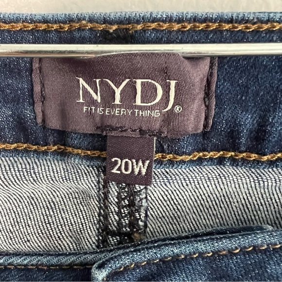 NYDJ Women's Ami Skinny Jeans Plus Sz 20W Dark Wash Raw Hem High Rise - Picture 5 of 10